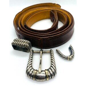 Rare DAVID YURMAN 18K & Sterling Gold Cable Classic Belt Buckle with ONYX David Yurman | Accessories | Rare David Yurman 8k Sterling  main image 4